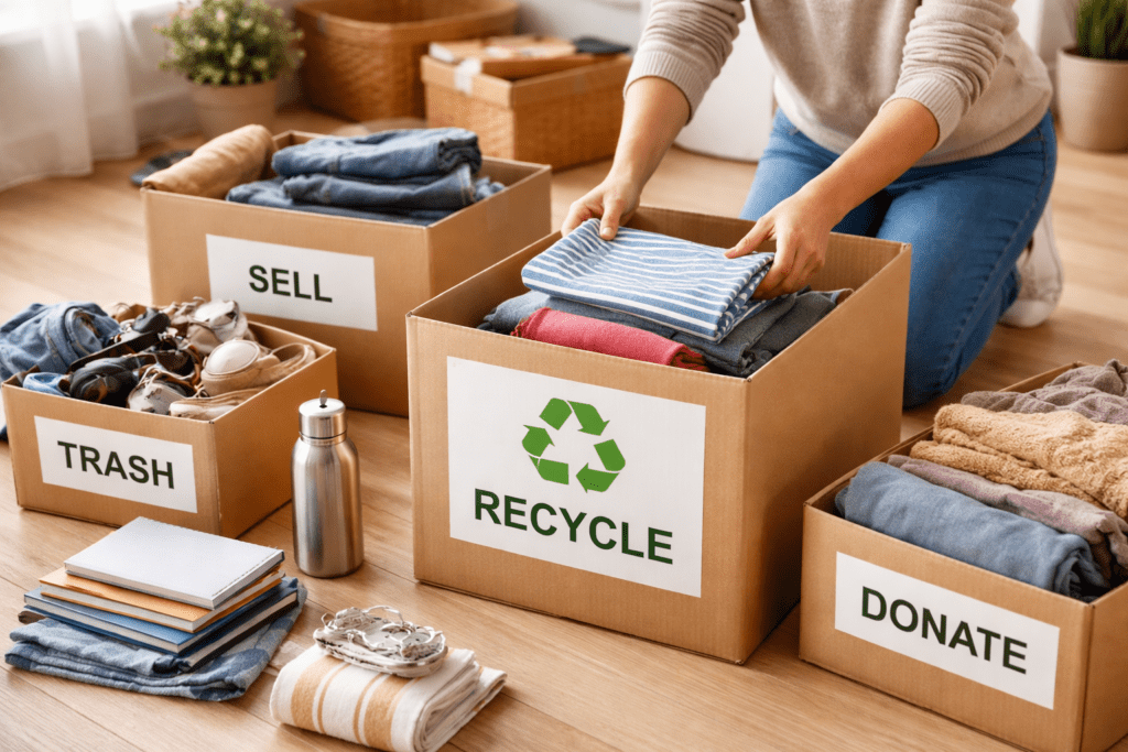 Sorting items for a fresh start